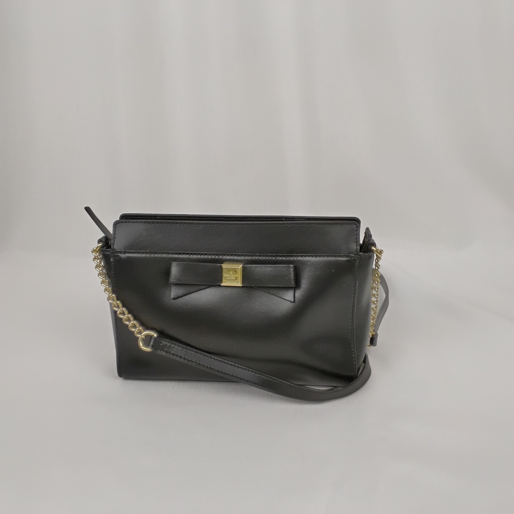 Kate Spade Angelica Montford Park Black Smooth Leather Crossbody Bag - EUC!!!